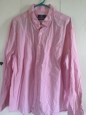 Vineyard Vines Men's Light Pink Button-Down Shirt